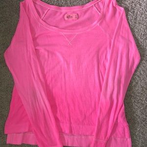 Pink ombré Hollister shirt